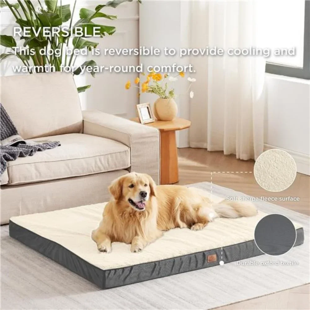 XL Orthopedic Dog Beds with Removable Washable Cover for Extra Large Dogs